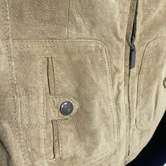 Tan Suede Zip-Up Jacket Women’s small  Stylish Everyday Layer Ruff Hewn - Picture 5 of 9